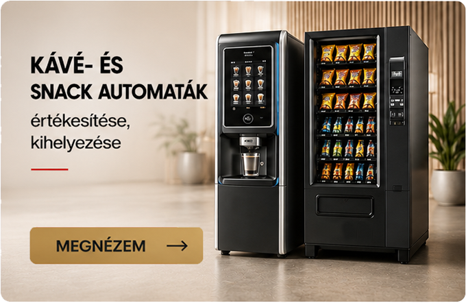 kávé és snack automaták értékesítése